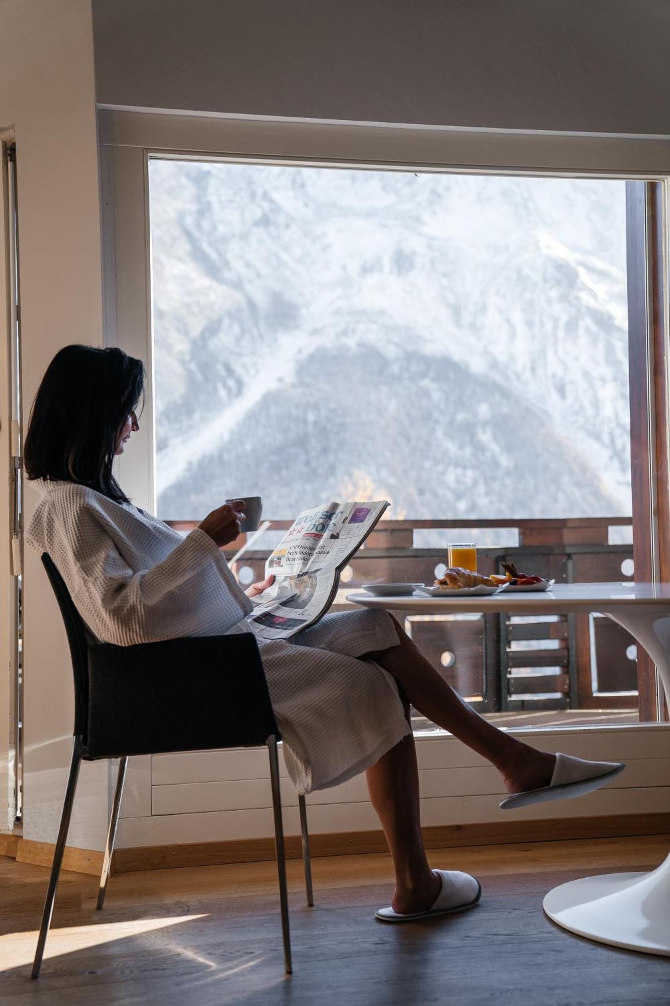 Waldhotel Fletschhorn Panoramic Retreat In Saas Fee Eksteriør bilde